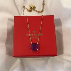 Kate Spade Pendant Necklace Gold and Purple